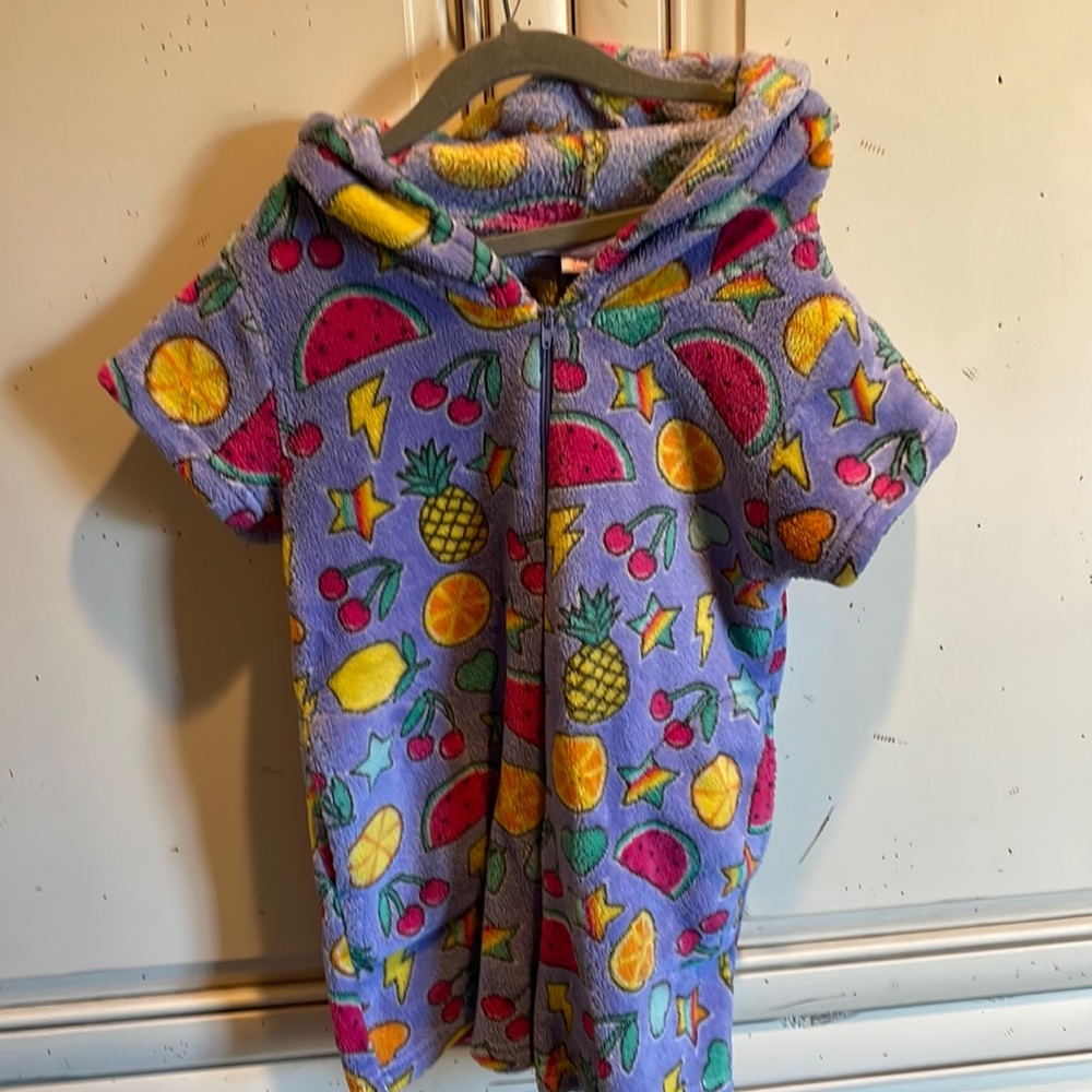 Candy Pink Fleece Romper Sz 4/5